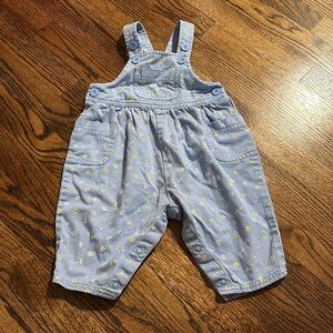 Oshkosh Baby B'gosh | Vintage Blue Floral Daisy Vestback Overalls‎ 6-9m